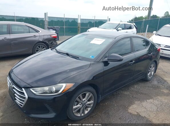 KMHD84LF1HU407200 2017 HYUNDAI ELANTRA Black Vista tres cuartos delantera izquierda
