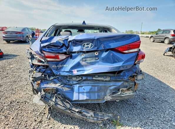 KMHD84LF1JU480802 2018 HYUNDAI ELANTRA Blue Widok z tyłu