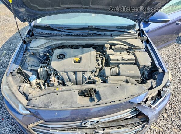 KMHD84LF1JU480802 2018 HYUNDAI ELANTRA Blue Widok wnętrza z tyłu