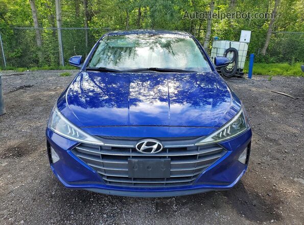 KMHD84LF1KU827112 2019 HYUNDAI ELANTRA Blue Դիմացի տեսք