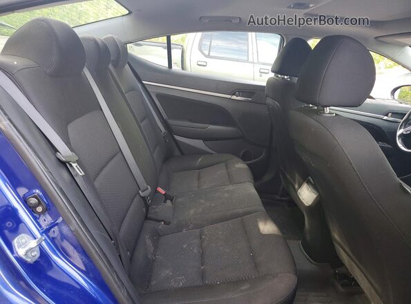 KMHD84LF1KU827112 2019 HYUNDAI ELANTRA Blue Հետևի նստատեղերի տեսք
