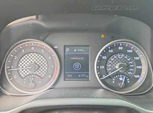 KMHD84LF1LU039206 2020 HYUNDAI ELANTRA Серый Вид щитка приборов