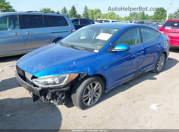 KMHD84LF2HU060671 2017 HYUNDAI ELANTRA Blue Przód lewy