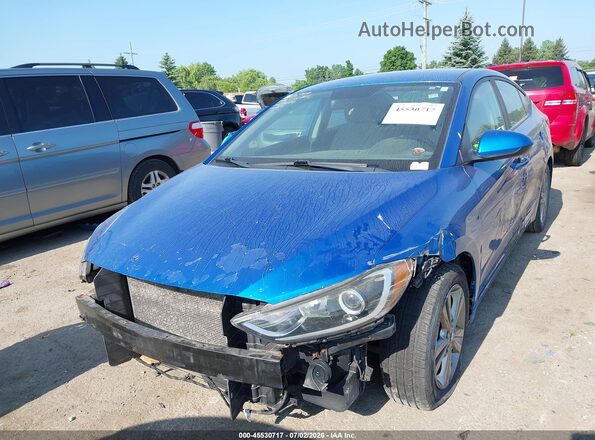 KMHD84LF2HU060671 2017 HYUNDAI ELANTRA Blue Widok z przodu