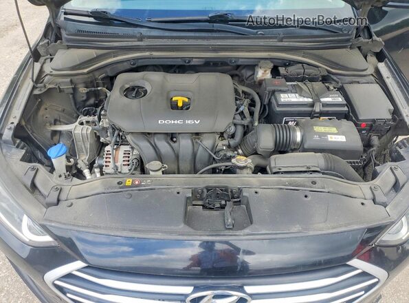 KMHD84LF2HU129522 2017 HYUNDAI ELANTRA Black Vista interior trasera
