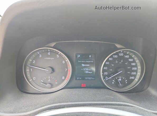 KMHD84LF2HU187579 2017 HYUNDAI ELANTRA Silver Instrument cluster view