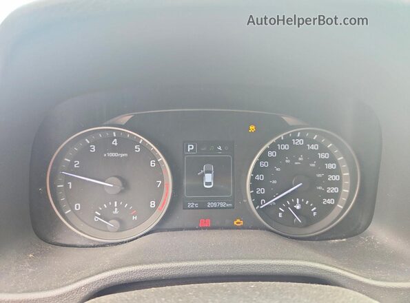 KMHD84LF2HU190224 2017 HYUNDAI ELANTRA Gray ხელსაწყოთა პანელის ხედი