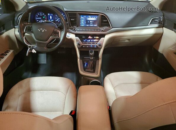 KMHD84LF2HU237381 2017 HYUNDAI ELANTRA Черный Вид панели приборов