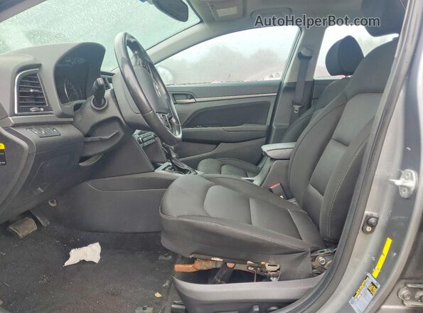 KMHD84LF2HU386017 2017 HYUNDAI ELANTRA Gray წინა სალონის ხედი