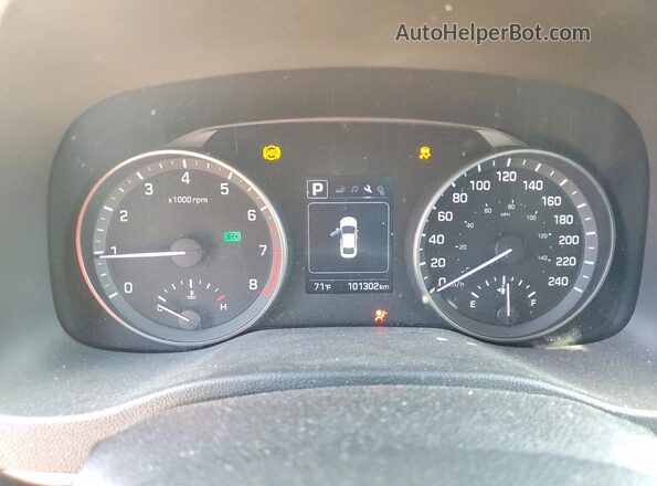 KMHD84LF2HU400479 2017 HYUNDAI ELANTRA Белый Вид щитка приборов
