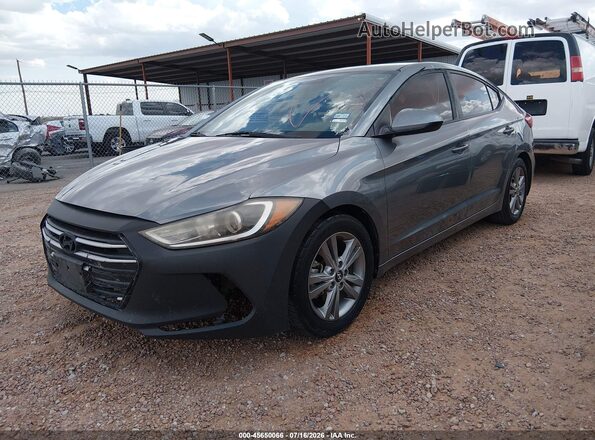 KMHD84LF2JU608786 2018 HYUNDAI ELANTRA Gray Vista tres cuartos delantera izquierda