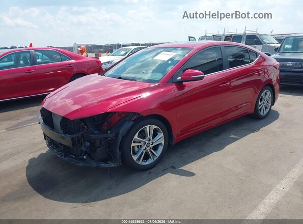 KMHD84LF2JU610991 2018 HYUNDAI ELANTRA Maroon Front left