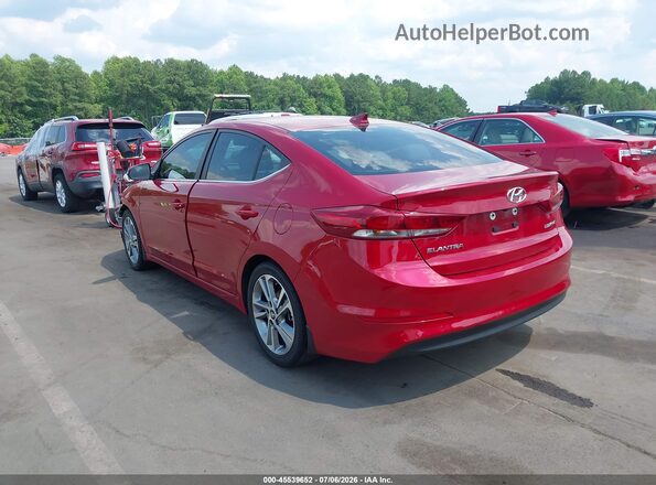 KMHD84LF2JU610991 2018 HYUNDAI ELANTRA Maroon Rear left