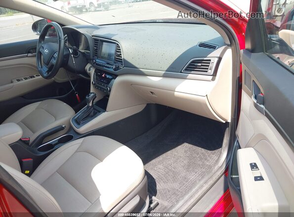 KMHD84LF2JU610991 2018 HYUNDAI ELANTRA Maroon Front interior view