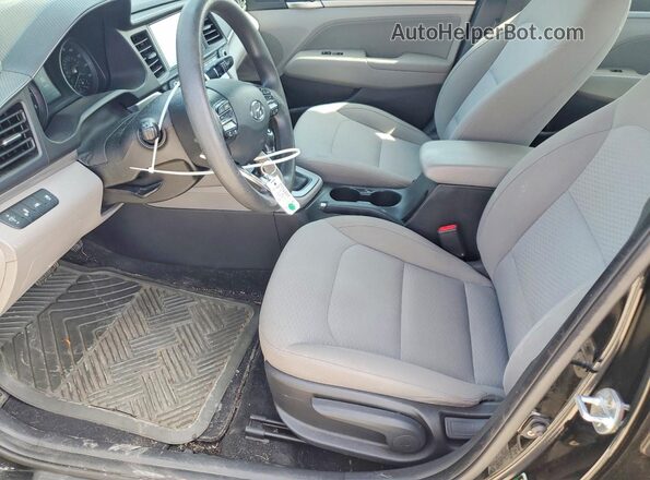 KMHD84LF2KU746197 2019 HYUNDAI ELANTRA Black წინა სალონის ხედი