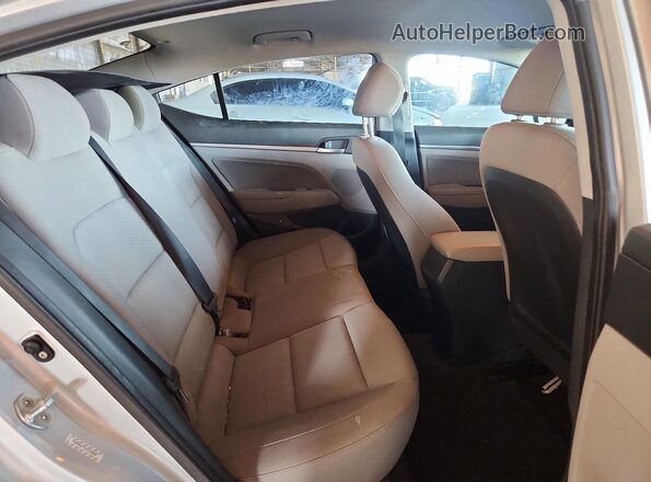 KMHD84LF2KU756020 2019 HYUNDAI ELANTRA Silver Rear seats view