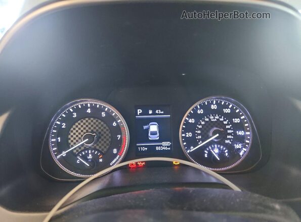 KMHD84LF2KU756020 2019 HYUNDAI ELANTRA Silver Instrument cluster view