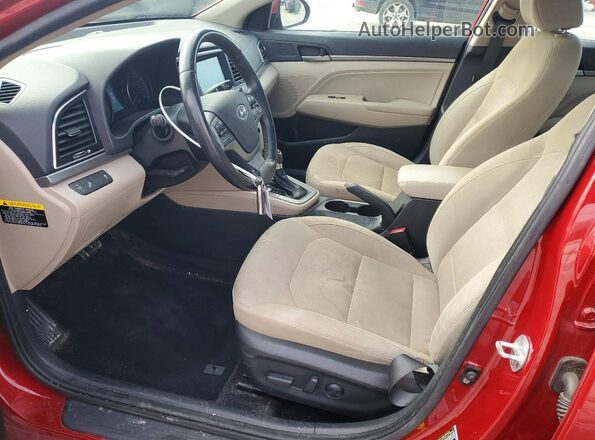 KMHD84LF3HU244629 2017 HYUNDAI ELANTRA Красный Вид салона спереди