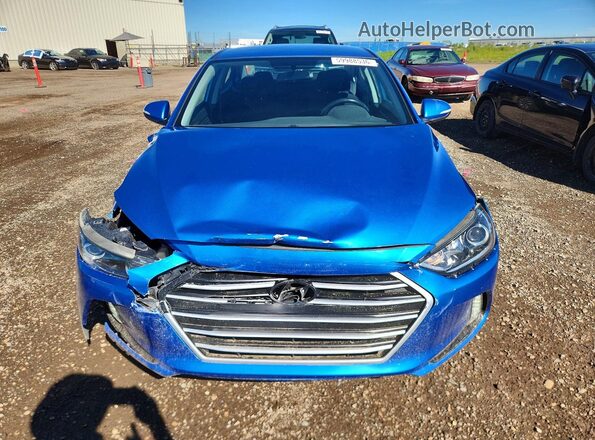 KMHD84LF3HU330734 2017 HYUNDAI ELANTRA Blue წინა ხედი