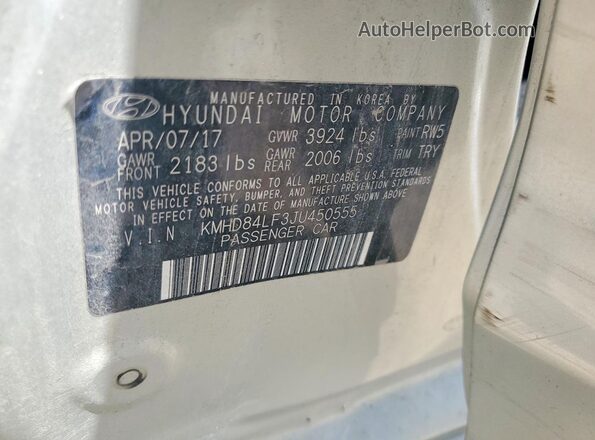 KMHD84LF3JU450555 2018 HYUNDAI ELANTRA Gold Engine compartment view