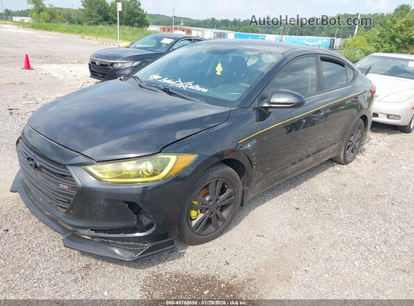 KMHD84LF3JU491039 2018 HYUNDAI ELANTRA Black Front left
