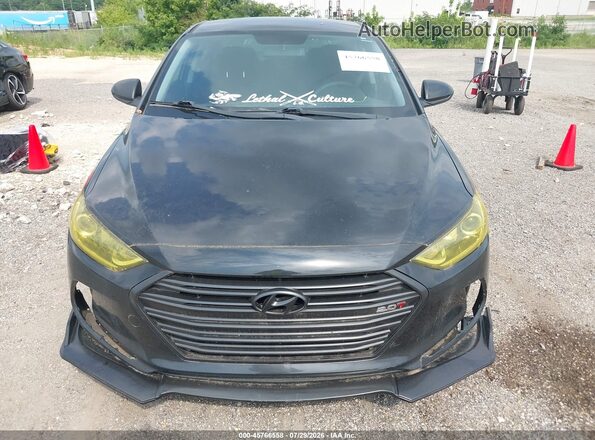 KMHD84LF3JU491039 2018 HYUNDAI ELANTRA Black Front view