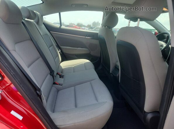 KMHD84LF3JU684341 2018 HYUNDAI ELANTRA Red Rear seats view