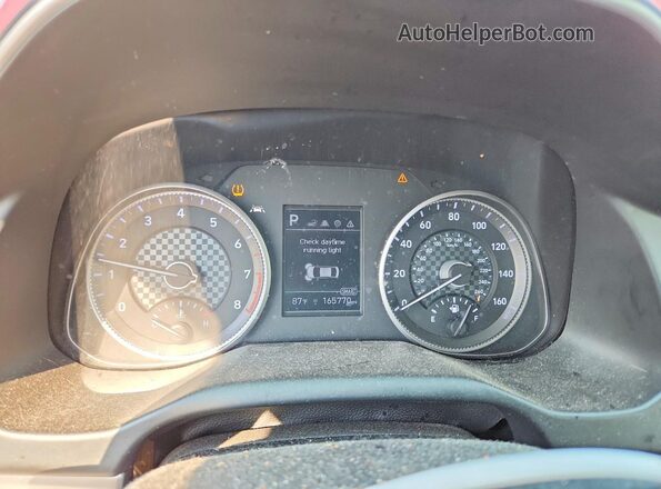 KMHD84LF3KU736892 2019 HYUNDAI ELANTRA Red Widok zestawu wskaźników