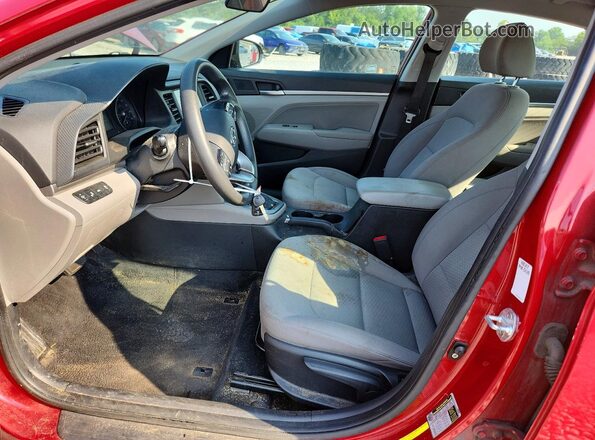 KMHD84LF3KU736892 2019 HYUNDAI ELANTRA Red Widok wnętrza z przodu