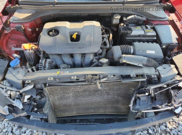 KMHD84LF3KU736892 2019 HYUNDAI ELANTRA Red Widok wnętrza z tyłu