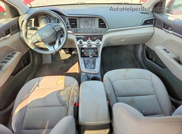 KMHD84LF3KU736892 2019 HYUNDAI ELANTRA Red Widok deski rozdzielczej