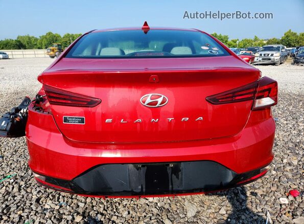 KMHD84LF3KU736892 2019 HYUNDAI ELANTRA Red Widok z tyłu