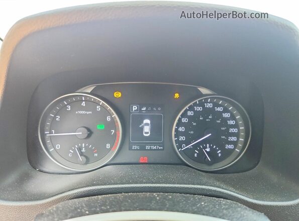 KMHD84LF4HU091498 2017 HYUNDAI ELANTRA White Instrument cluster view