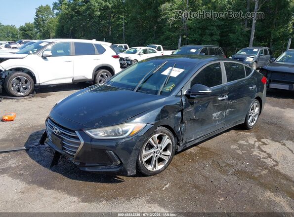 KMHD84LF4HU127772 2017 HYUNDAI ELANTRA Black Передня ліва чверть
