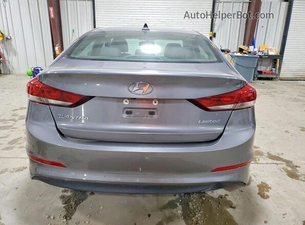 KMHD84LF4HU180147 2017 HYUNDAI ELANTRA Gray უკანა ხედი