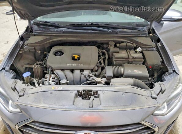 KMHD84LF4HU180147 2017 HYUNDAI ELANTRA Gray უკანა სალონის ხედი