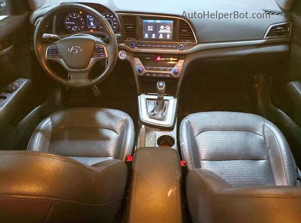 KMHD84LF4HU180147 2017 HYUNDAI ELANTRA Gray წინა პანელის ხედი