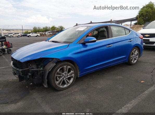 KMHD84LF4HU209565 2017 HYUNDAI ELANTRA Синий Передняя левая четверть