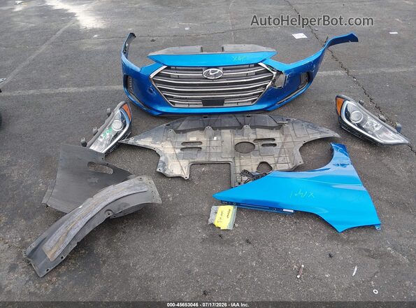 KMHD84LF4HU209565 2017 HYUNDAI ELANTRA Синий Вид щитка приборов