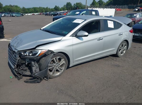 KMHD84LF4HU266896 2017 HYUNDAI ELANTRA Silver Առջևի ձախ երեք քառորդ տեսարան