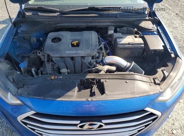 KMHD84LF4HU332573 2017 HYUNDAI ELANTRA Blue Rear interior view