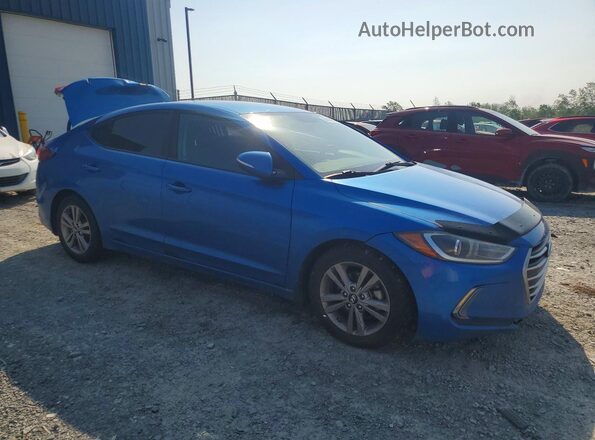 KMHD84LF4HU332573 2017 HYUNDAI ELANTRA Blue Front right