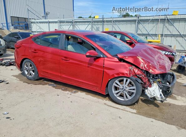 KMHD84LF4JU495133 2018 HYUNDAI ELANTRA Red წინა მარჯვენა