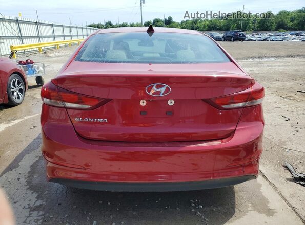 KMHD84LF4JU495133 2018 HYUNDAI ELANTRA Red უკანა ხედი