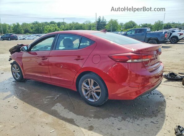 KMHD84LF4JU495133 2018 HYUNDAI ELANTRA Red უკანა მარცხენა