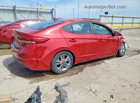 KMHD84LF4JU495133 2018 HYUNDAI ELANTRA Red უკანა მარჯვენა