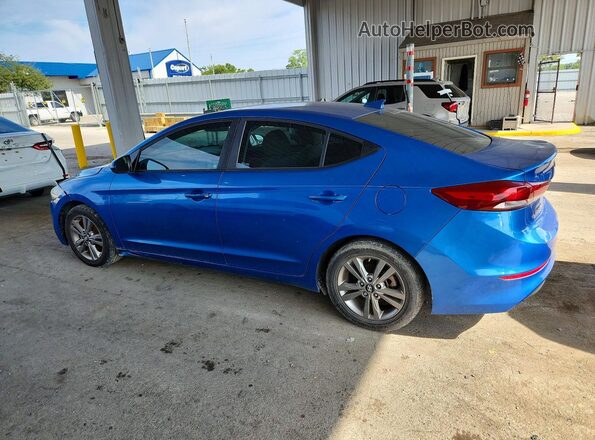 KMHD84LF4JU665832 2018 HYUNDAI ELANTRA Blue Trasero izquierdo