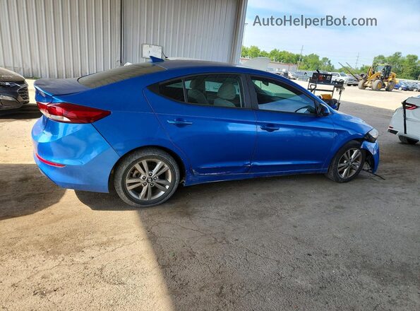 KMHD84LF4JU665832 2018 HYUNDAI ELANTRA Blue Trasero derecho