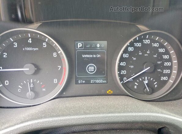 KMHD84LF4JU697342 2018 HYUNDAI ELANTRA Серый Вид щитка приборов