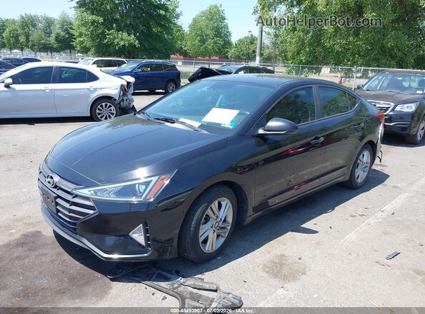 KMHD84LF4KU863621 2019 HYUNDAI ELANTRA Black Передня ліва чверть